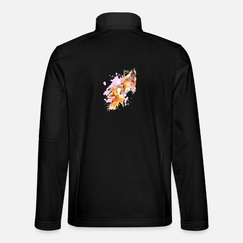 Liebe meinen Fuchs - Unisex Softshelljacke - Schwarz