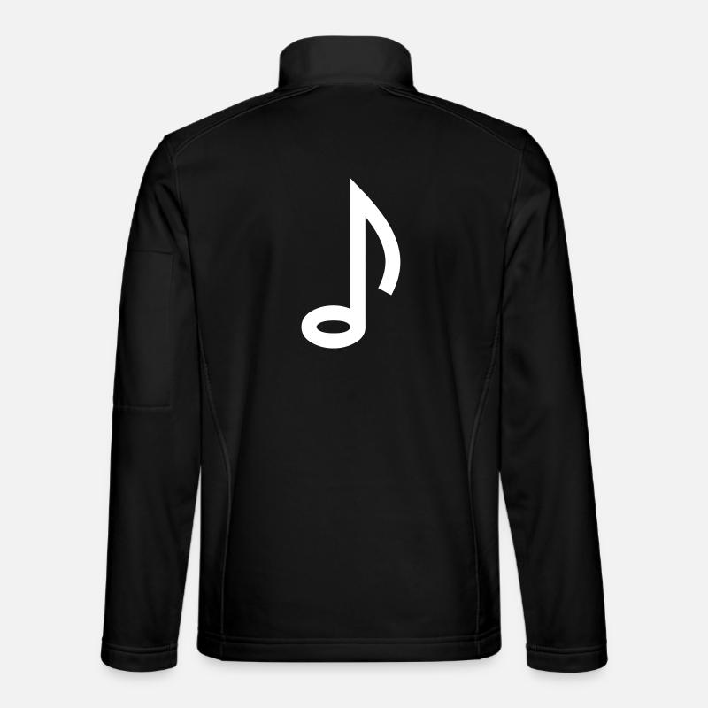 Note Icon - Unisex Softshell Jacket - black