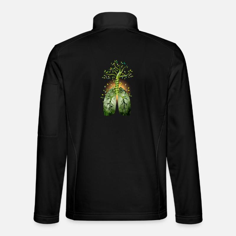 The forest, the green lung. Tree with lung Unisex Softshell Jacket