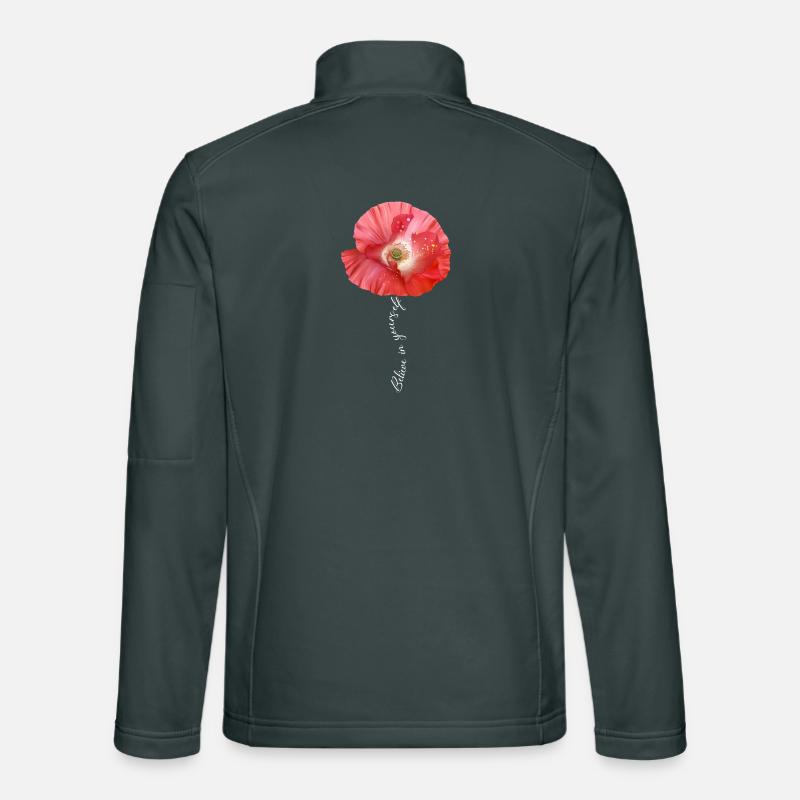 Roter Mohn Garten Blumen Unisex Softshelljacke