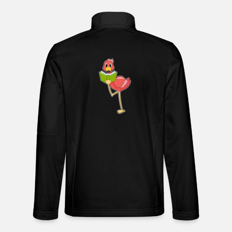 Livre Flamingo Nerd - Veste en tissu softshell Unisexe - noir