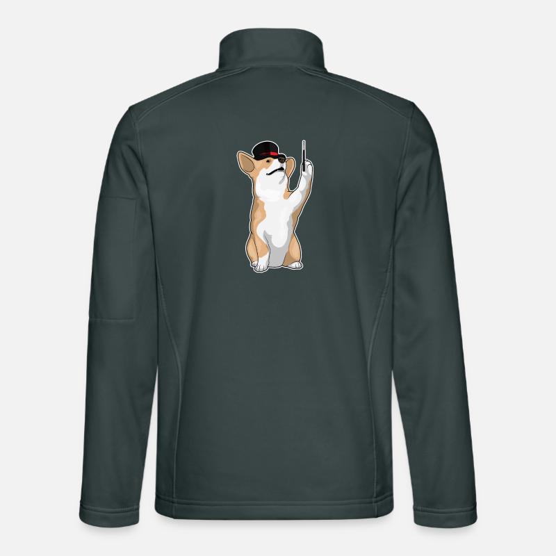Corgi Zauberer Zauberstab Unisex Softshelljacke