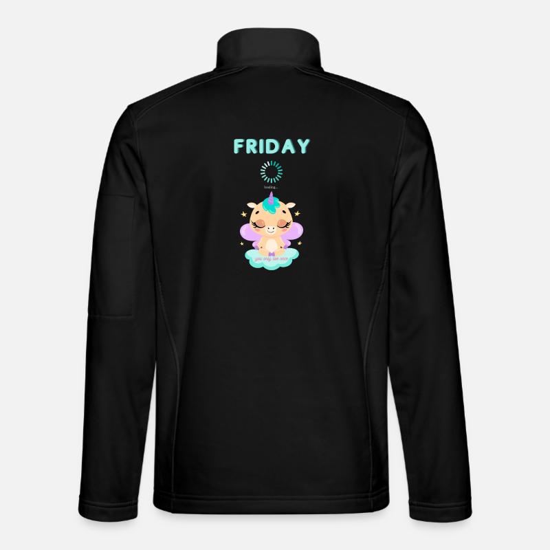 Friday loading, you only live once,Weekend - Unisex Softshelljacke - Schwarz
