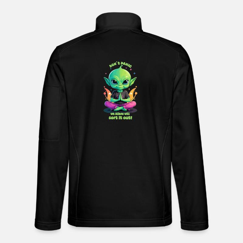 Cute Alien régule cela ! - Veste en tissu softshell Unisexe - noir