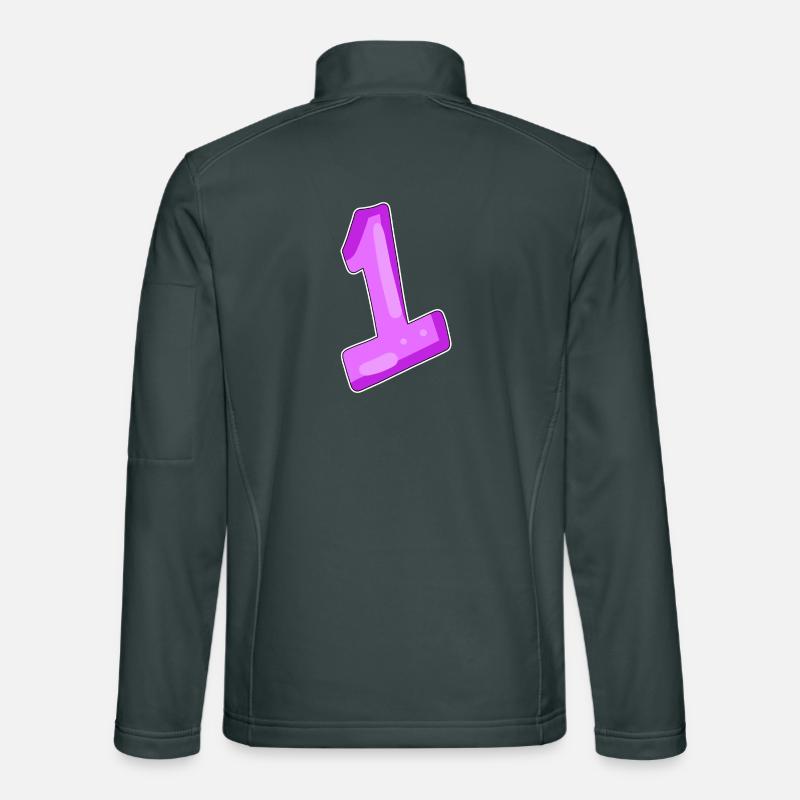 zahl 1 Motiv Unisex Softshelljacke