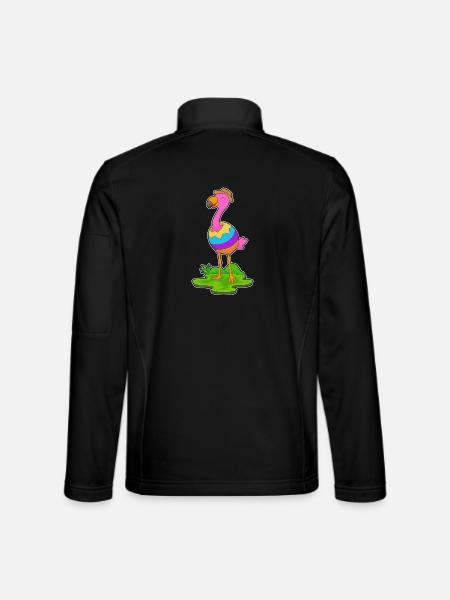 Oeuf de Pâques Flamingo - Veste en tissu softshell Unisexe - noir