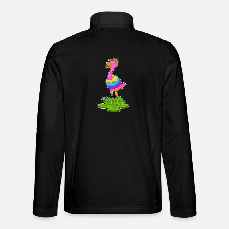 Oeuf de Pâques Flamingo - Veste en tissu softshell Unisexe - noir