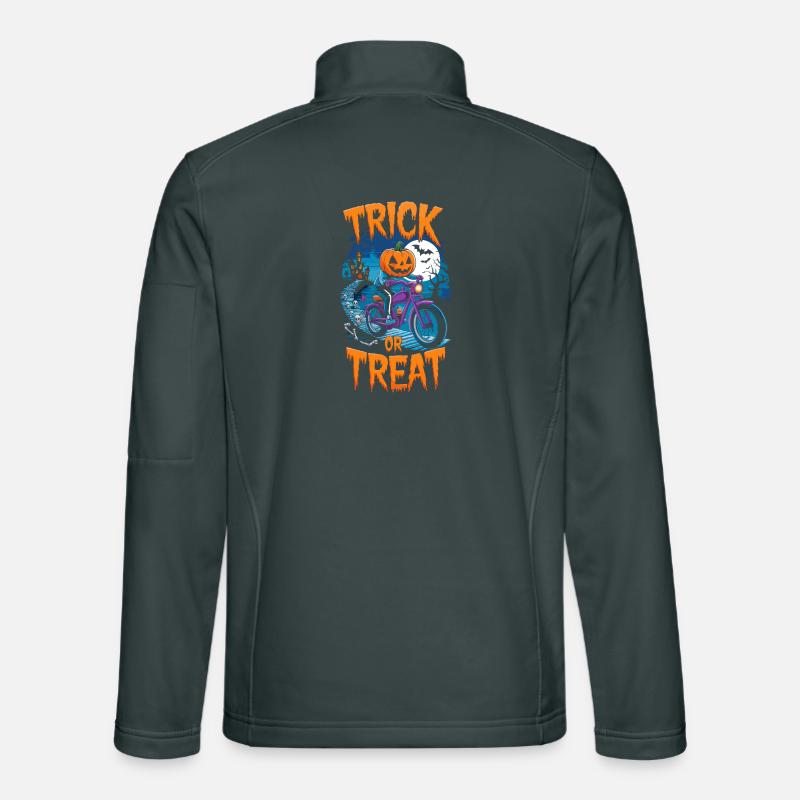 Halloween Süßes oder Saures Kürbis Fahrrad Unisex Softshelljacke