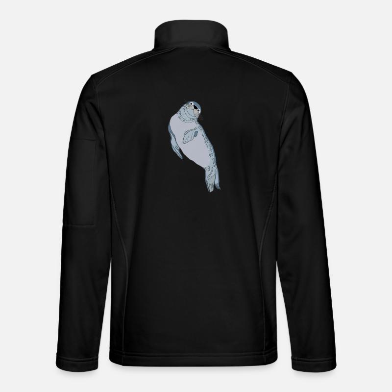Robbe Seehund - Unisex Softshelljacke - Schwarz