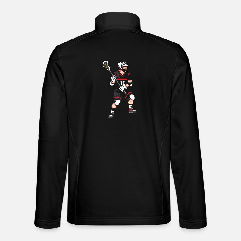 Lacrosse Spieler Pixel - Unisex Softshelljacke - Schwarz