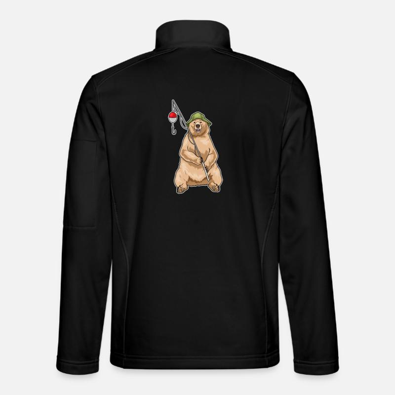 Canne à pêche Bear Angler Canne à pêche Veste en tissu softshell Unisexe
