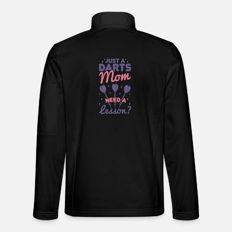Darts player mother - Unisex Softshell Jacket - black