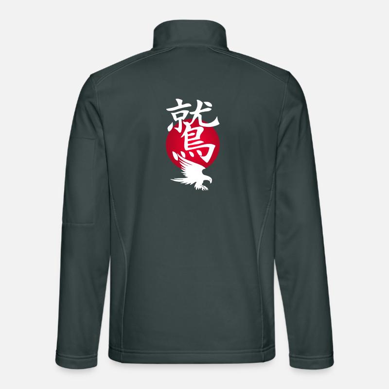 Weißer Adler und Rote Sonne Unisex Softshelljacke