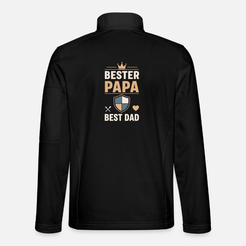 Bester Papa Schild Design - Unisex Softshelljacke - Schwarz