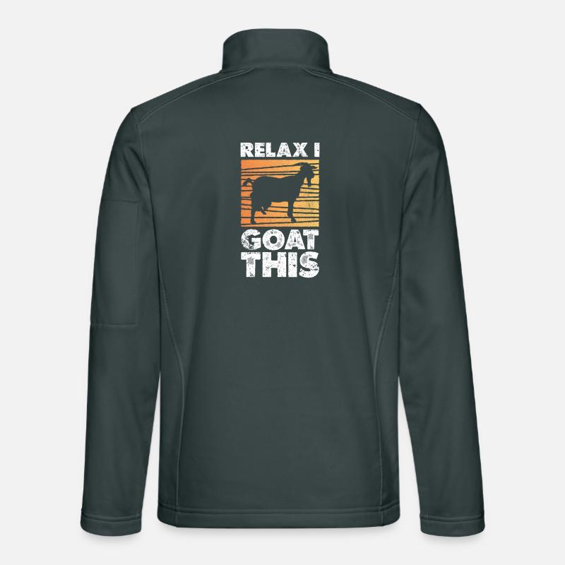 Relax Goat Sunset Silhouette Unisex Softshell Jacket