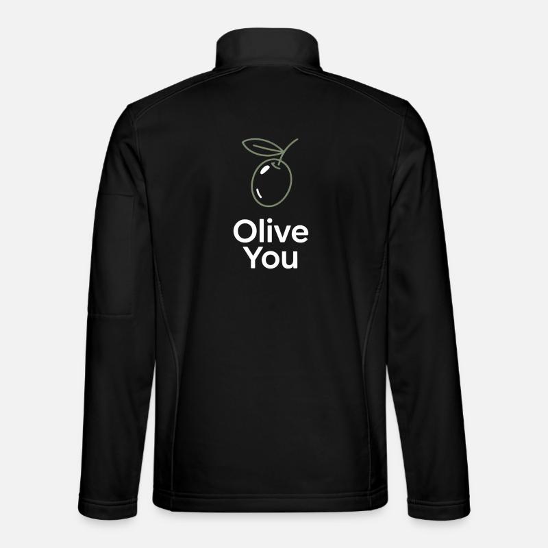 Olive You – Clean Minimal - Unisex Softshell Jacket - black