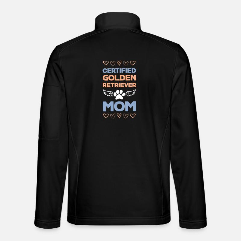 Certified Golden Retriever Mom - Unisex Softshell Jacket - black