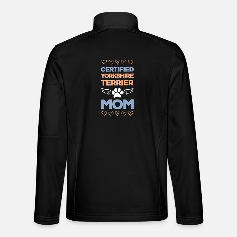 Certified Yorkie Mama - Unisex Softshell Jacket - black