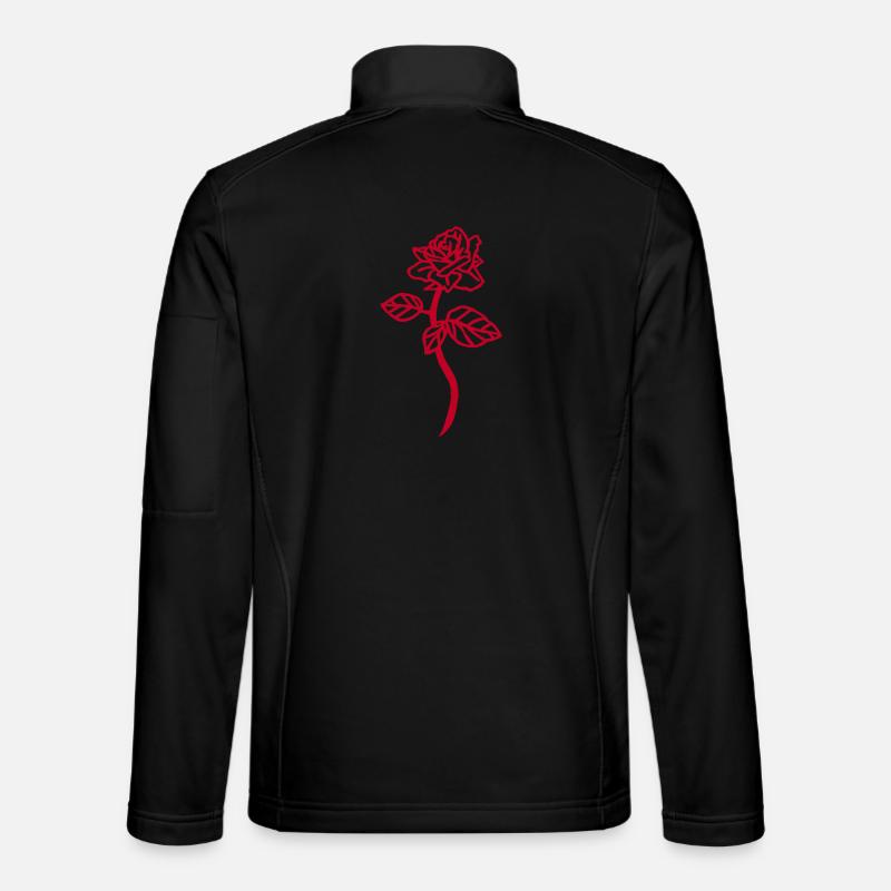 Die rote Rose - Unisex Softshelljacke - Schwarz