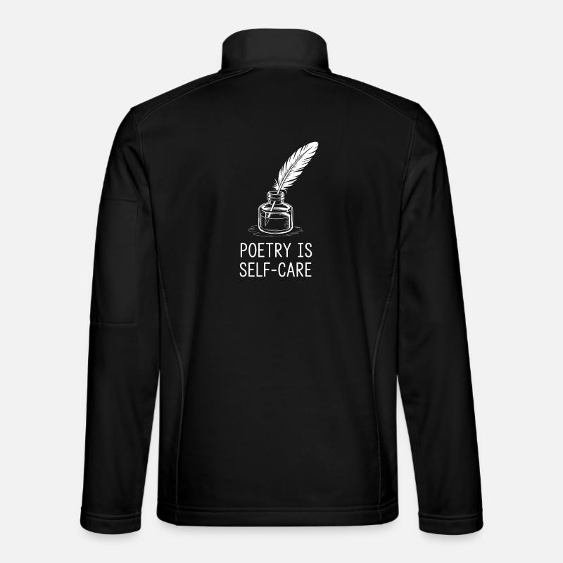 Poetry as Self-Care - Unisex Softshell Jacket - black
