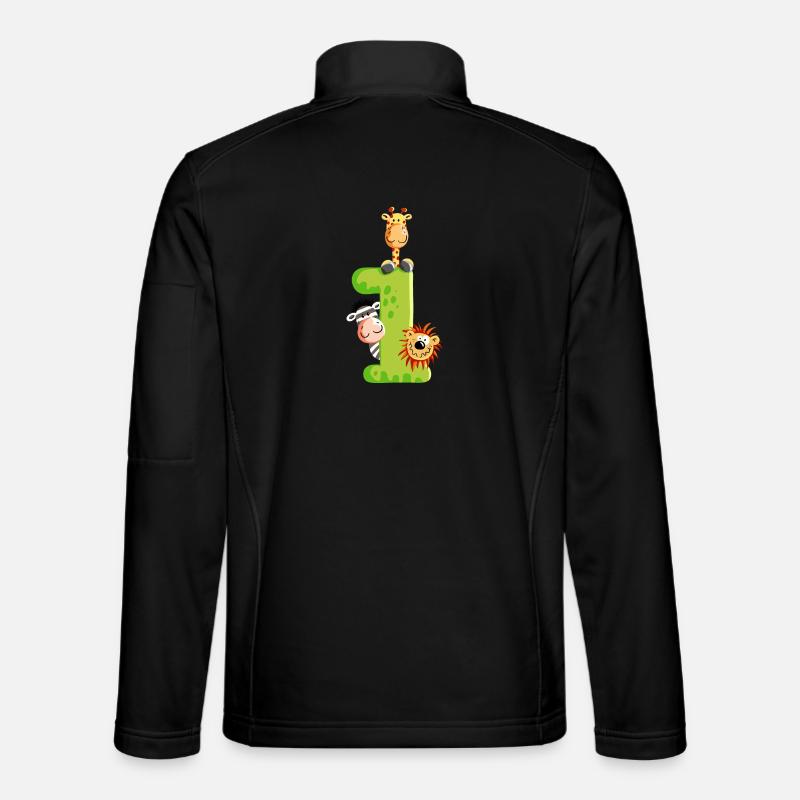 First Birthday - One - Number - Animals Unisex Softshell Jacket