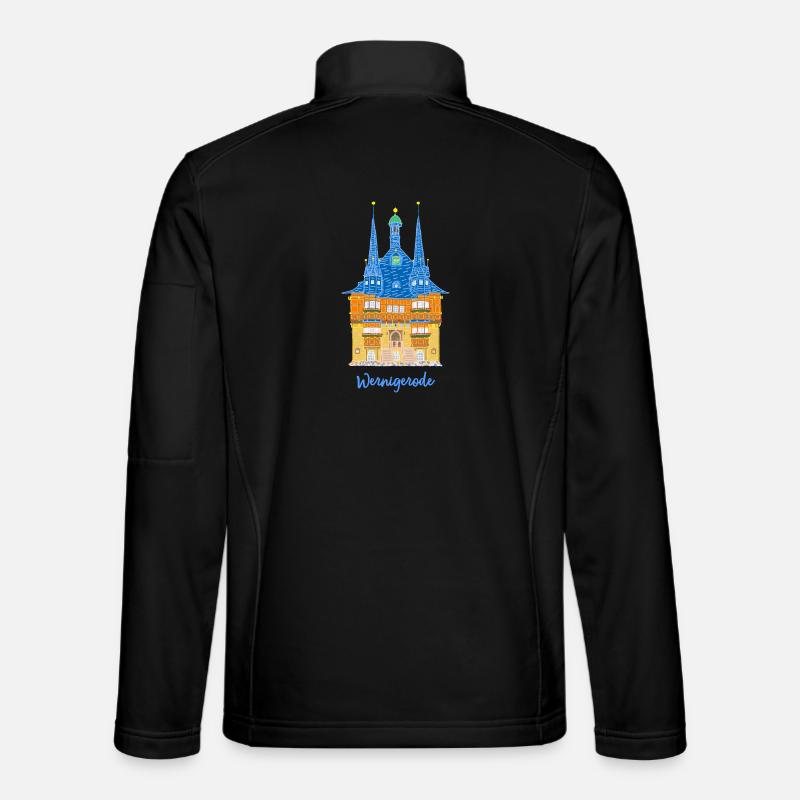 Wernigerode, town hall, half-timbered house East Germany Unisex Softshell Jacket