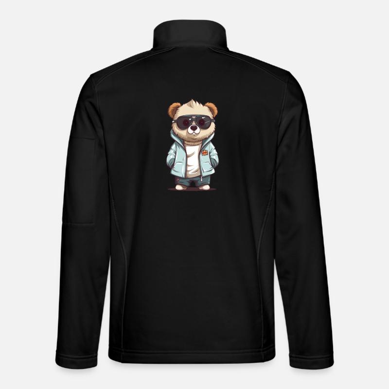 Sunglass Panda in Cool Jacket Unisex Softshell Jacket