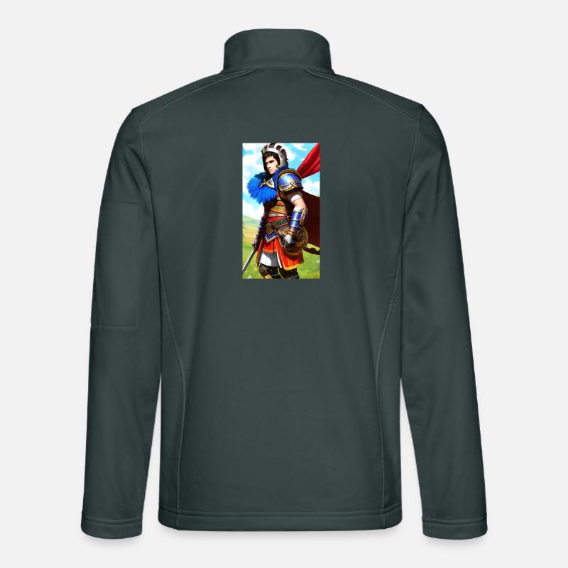 Mehrfarbiger Ritter Gladiator Unisex Softshelljacke