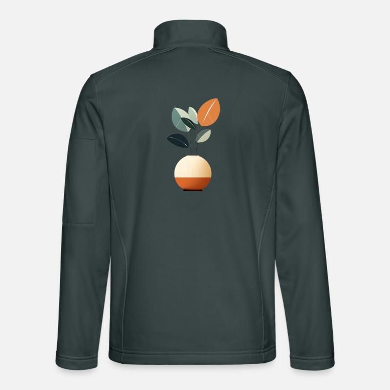 Fleurs minimalistes Veste en tissu softshell Unisexe