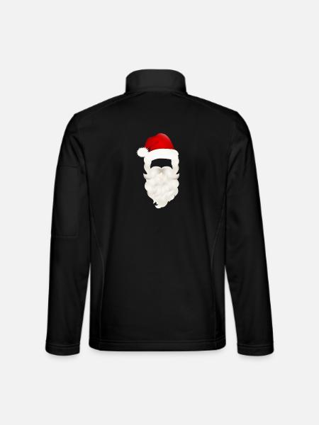 Santa Claus Santa Claus Beard and Hat - Unisex Softshell Jacket - black - Back
