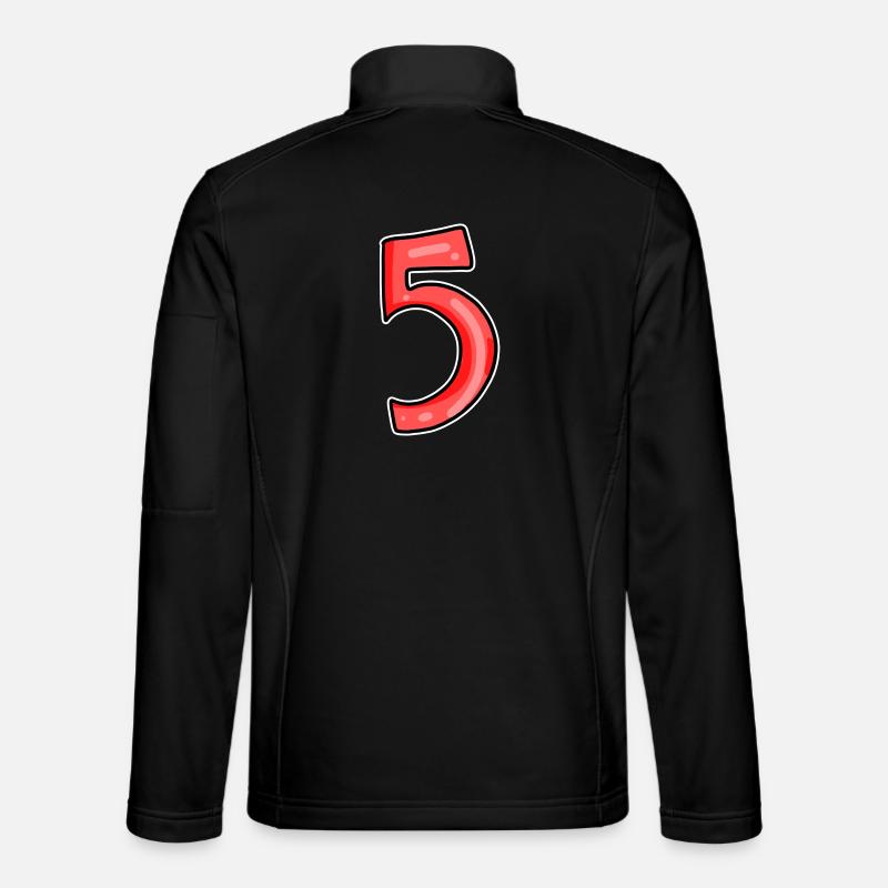 5 rouge - Veste en tissu softshell Unisexe - noir