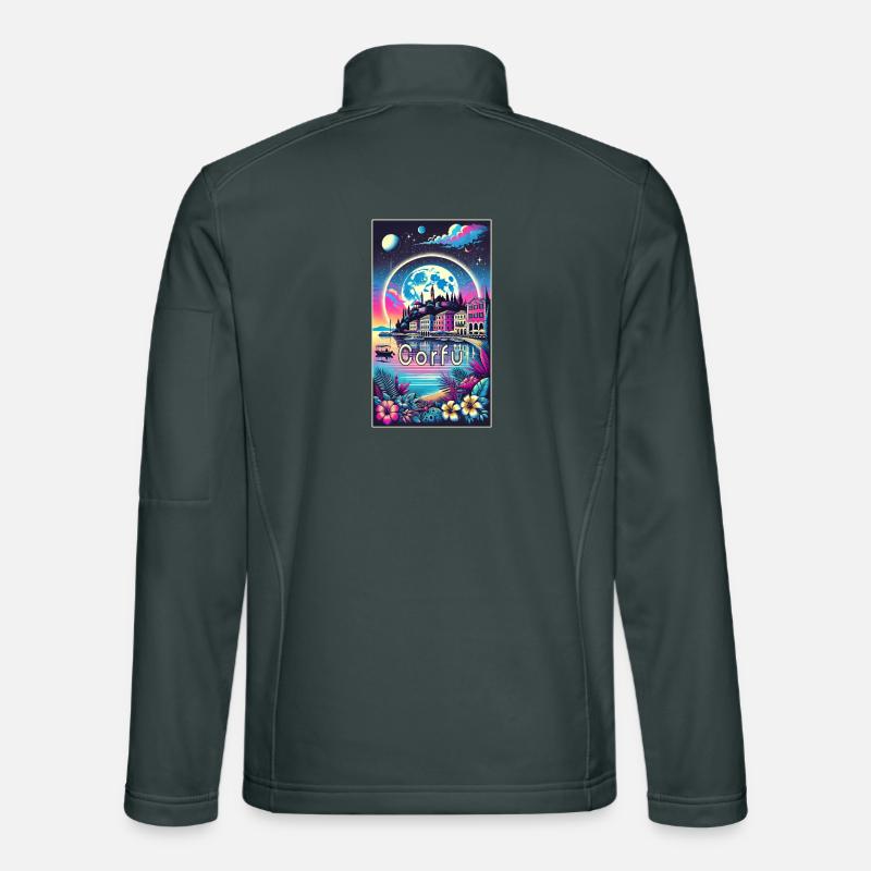Corfu Greece vacation design Unisex Softshell Jacket