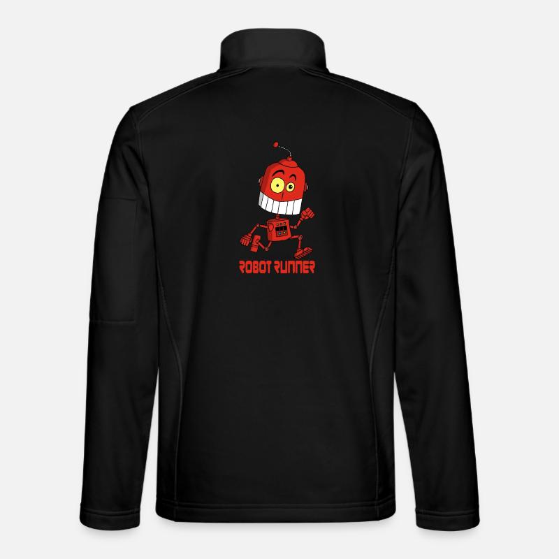 The running robot - Unisex Softshell Jacket - black