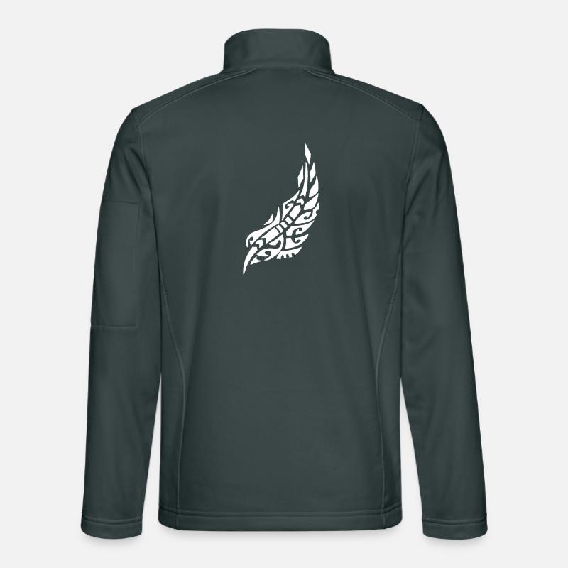 Weiße Vogelfeder Unisex Softshelljacke