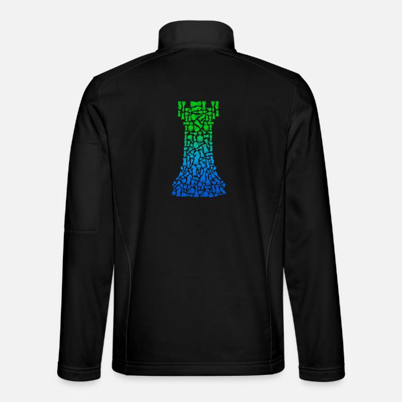 Jeu d’échecs Pièces d’échecs Joueur d’échecs - Veste en tissu softshell Unisexe - noir