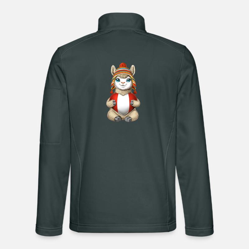 Peruanisches Llama Unisex Softshelljacke