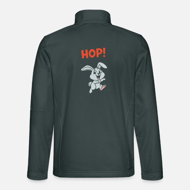 HOP! Hase Springen Comic Action Vektor Unisex Softshelljacke