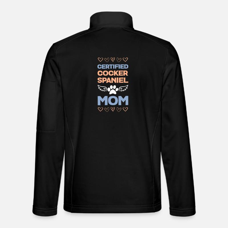 Certified Cocker Spaniel Mama - Unisex Softshell Jacket - black