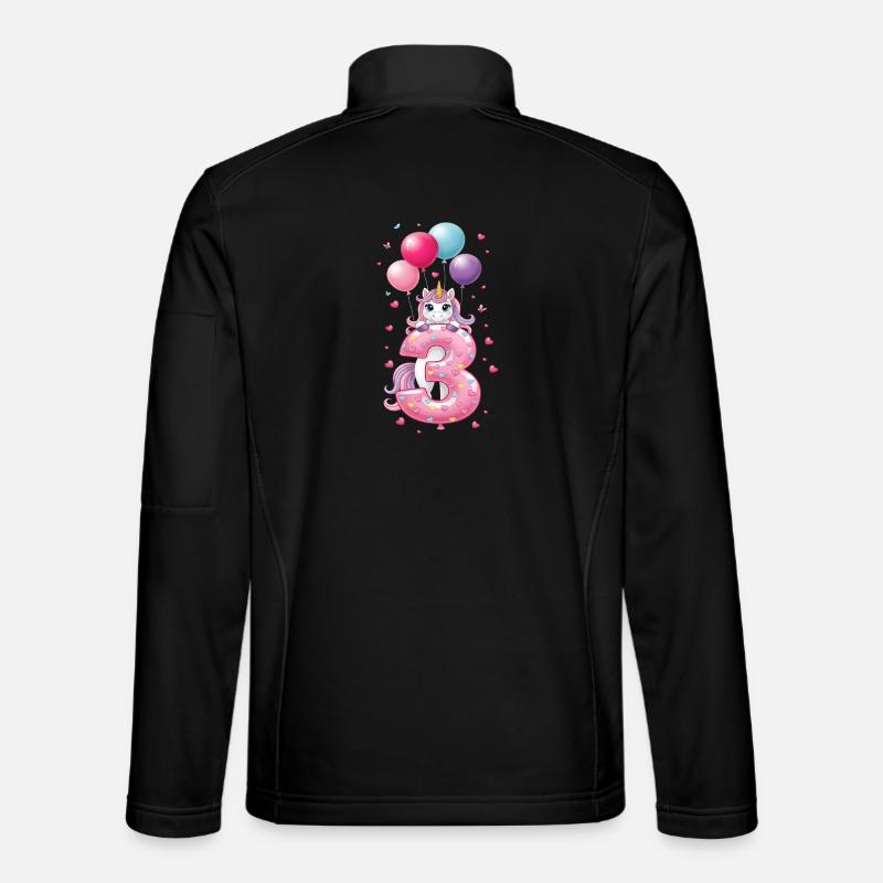 3 Jahre Mädchen Süßes Einhorn 3. Geburtstag Unisex Softshelljacke