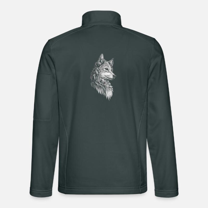 Wolf Kopf Realistisch Unisex Softshelljacke