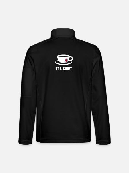 Tea Shirt – Calm Teacup Pun - Unisex Softshell Jacket - black