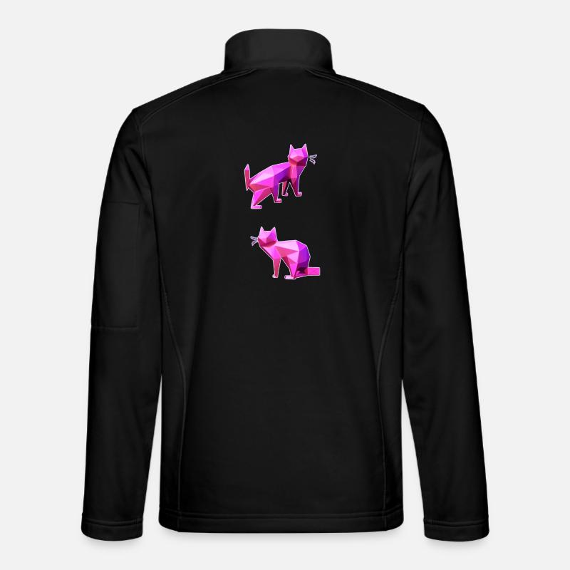 Pink Poly Cats Duo - Veste en tissu softshell Unisexe - noir