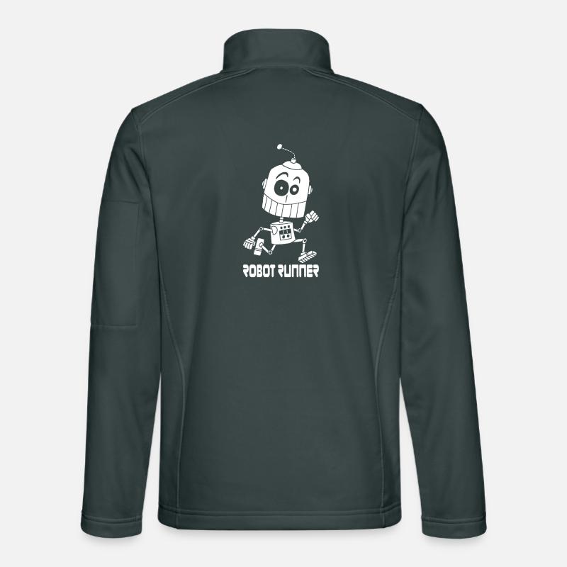 Robot coureur blanc Veste en tissu softshell Unisexe