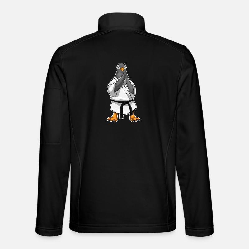 Pinguin Karate Kampfkunst - Unisex Softshelljacke - Schwarz