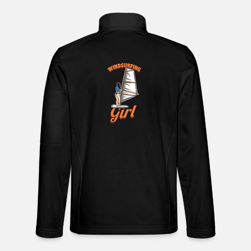 Girl Windsurfer - Unisex Softshell Jacket - black