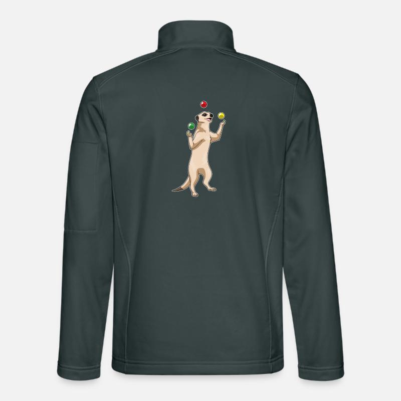 Jongleur de suricate jonglant Veste en tissu softshell Unisexe