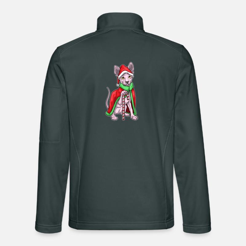 Sphynx Cat Canne de Noël Veste en tissu softshell Unisexe