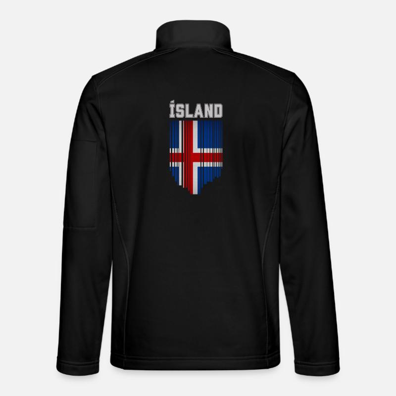 Drapeau de l’Islande, fierté islandaise - Veste en tissu softshell Unisexe - noir