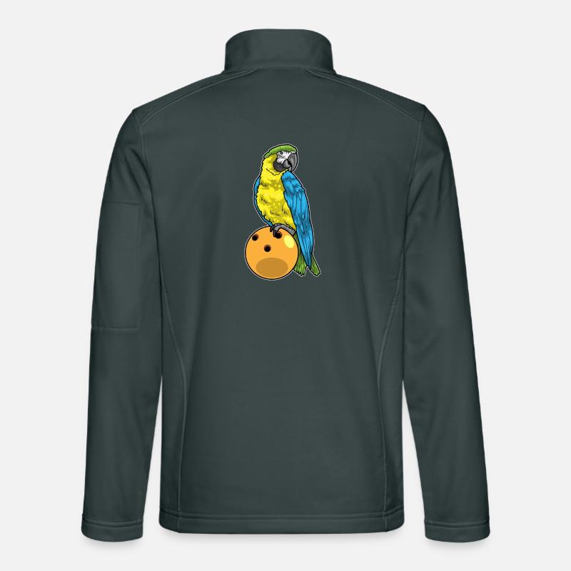 Papagei Bowling Bowlingkugel Unisex Softshelljacke