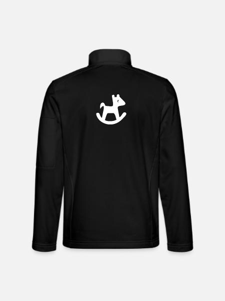 Rocking horse silhouette - Unisex Softshell Jacket - black - Back